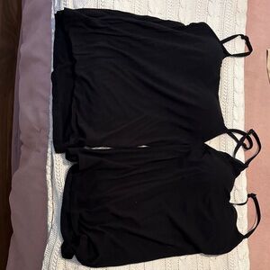 Black Spaghetti Strap Tank Tops